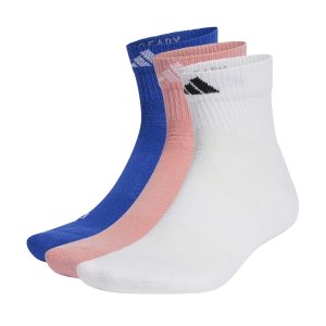 PACK 3 PAIRES CHAUSSETTES ADIDAS BLANC ROSE BLEU